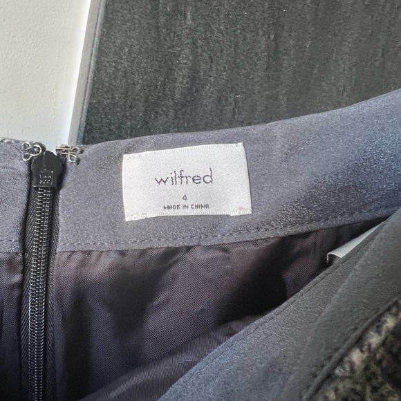 NWT ARITZIA BEAUTIFUL GRAY WOOL TIE SKIRT SIZE 4 - Picture 6 of 7